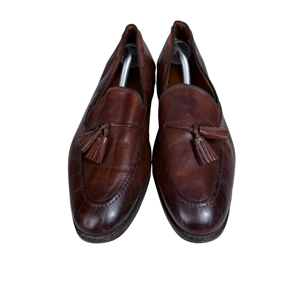 Allen Edmonds Acheson Tassel Loafers Mens 9.5 Brown Leather Dress Shoes Slip On